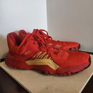 Adidas Spider-Man D.O.N. Issue #1 RARE All Red With Gold Trim Sz 12 2019 Bounce